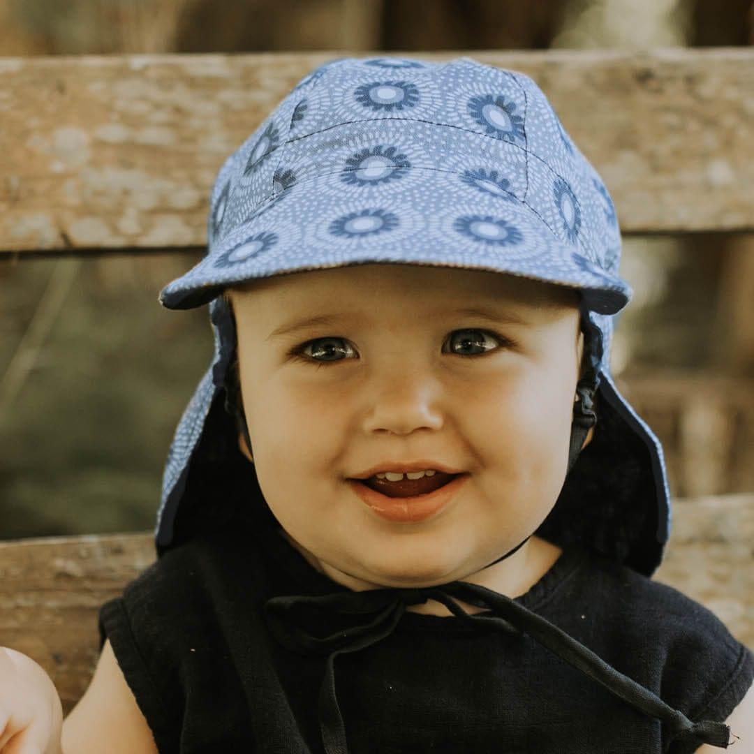 Bedhead Reversible Baby Flap Sun Hat-Norman/Indigo XS-1954803159872442372