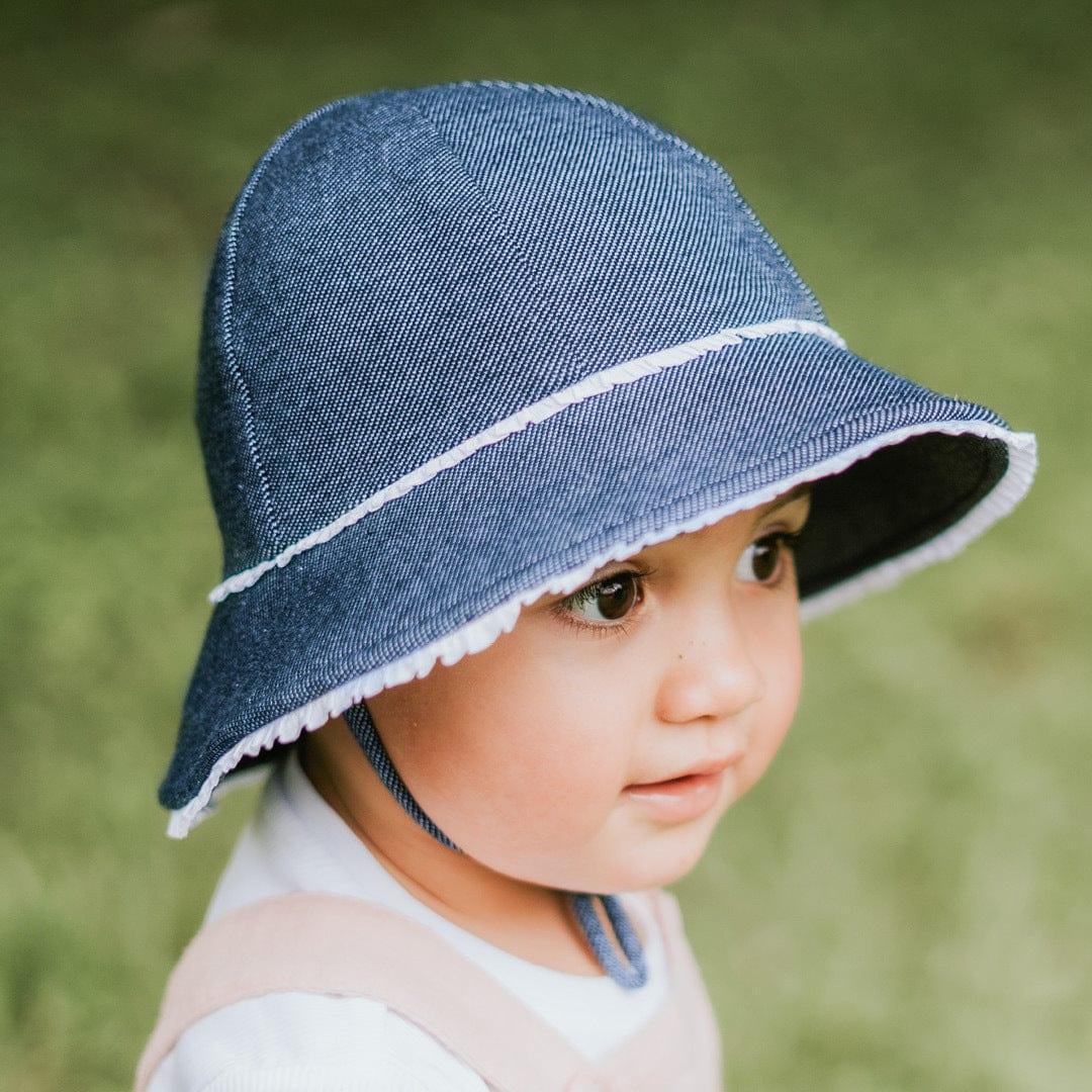 Bedhead Toddler Bucket Hat - Denim Ruffle Trim S-1954803164758806533