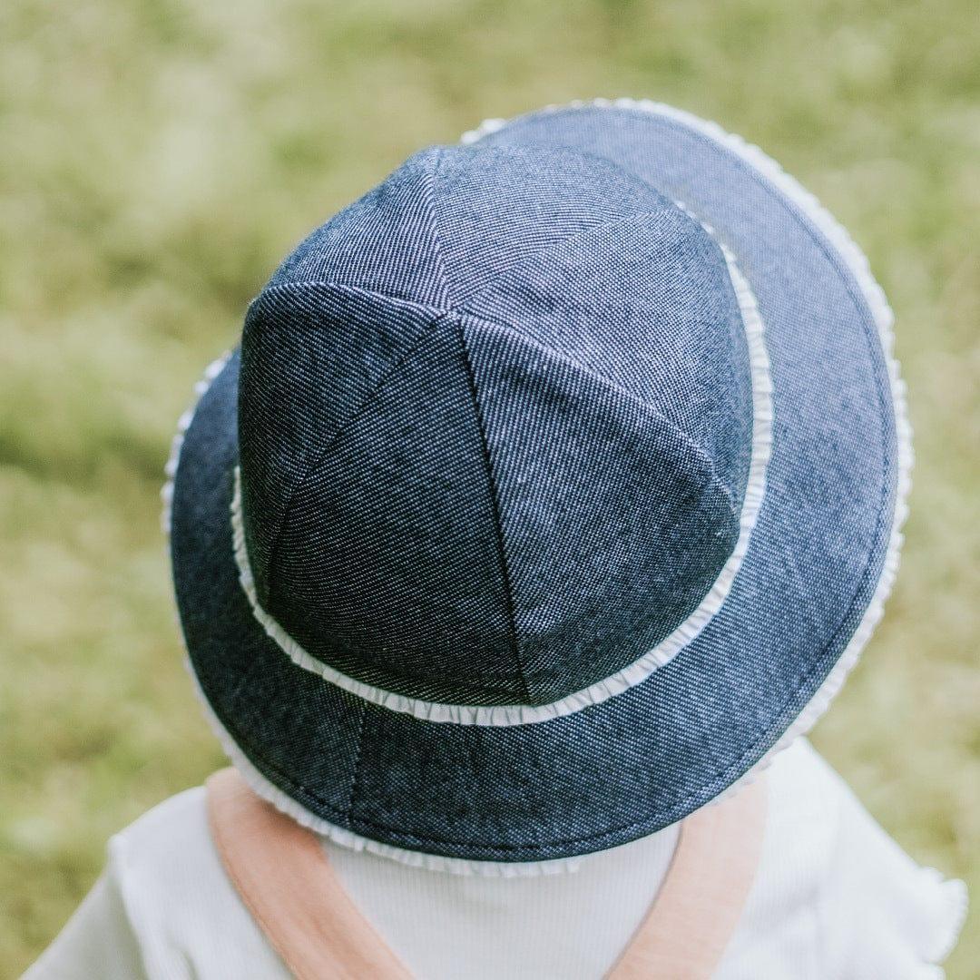 Bedhead Toddler Bucket Hat - Denim Ruffle Trim S-1954803164758806534