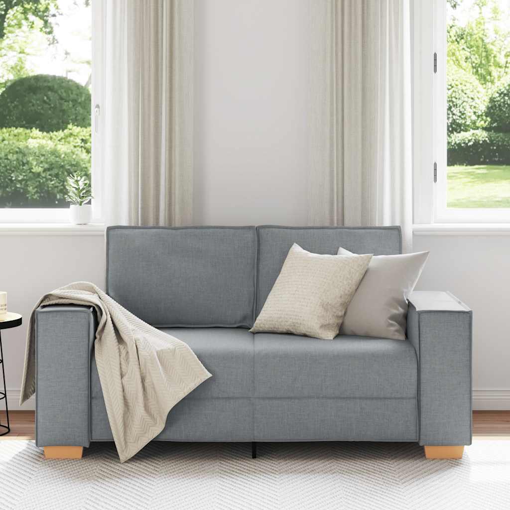 2-Seater Sofa Light Grey 160x78x84 cm Fabric