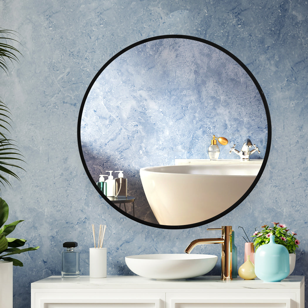 Wall Mirror Round Shaped Bathroom Makeup Small-1954802954624176134