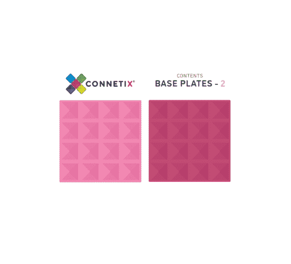 Connetix Tiles 2 Piece Base Plate Lemon - Peach-1937319777127239683