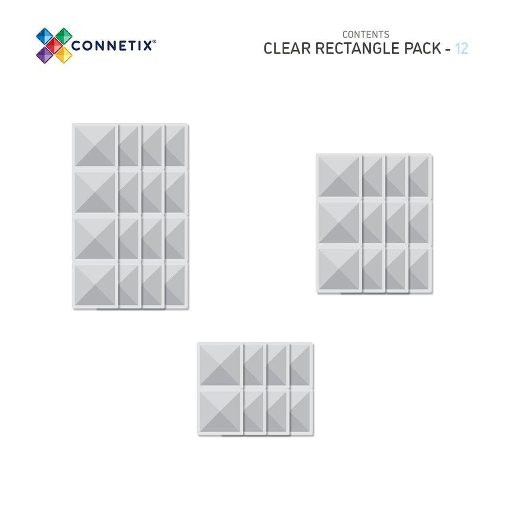 Connetix Tiles Clear Rectangle Pack 12 pc-1910112387080523777