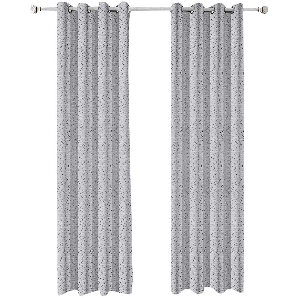 Anyhouz 150cm Curtains Grey Modern Luxury Retro Style Texture for Living Room Bedroom Dining Fashion Decor