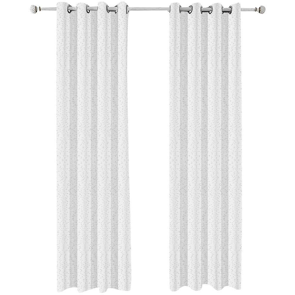 Anyhouz 200cm Curtains White Modern Luxury Retro Style Texture for Living Room Bedroom Dining Fashion Decor