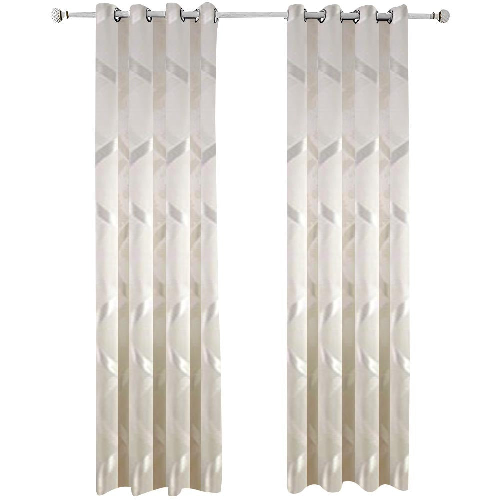 Anyhouz 300cm Curtains Plain White Modern Luxury Retro Style Texture for Living Room Bedroom Dining Fashion Decor