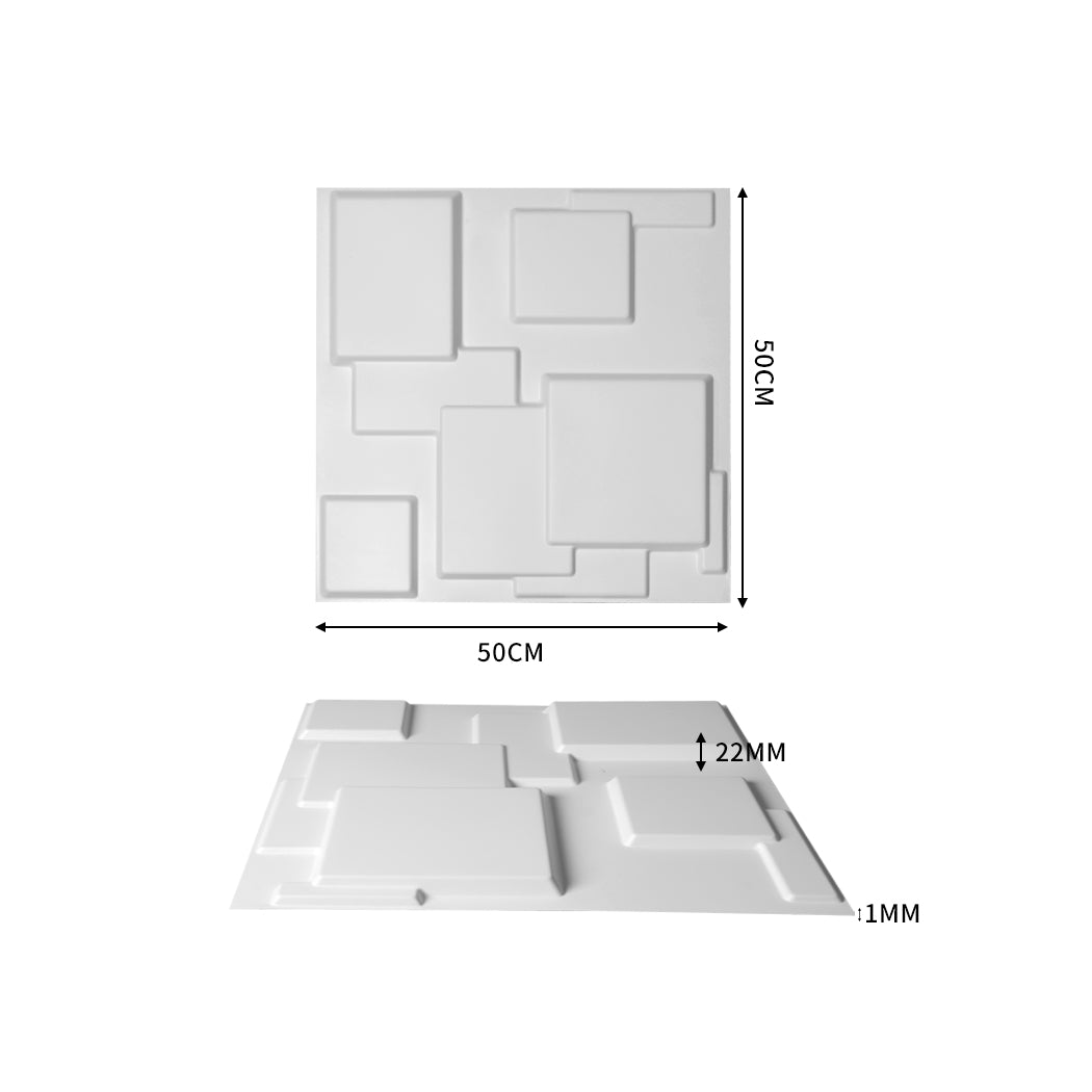 12Pcs 3D Wall Panels 50x50cm DIY Waterproof-1954803004708360193