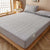 Anyhouz Mattress Cover Gray Double Size Pure Cotton Soft Quilted Bed Sheet Anti-bacterial Protector Cover