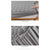Anyhouz Mattress Cover Gray Double Size Waterproof Quilted Fitted Bed Sheet