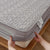 Anyhouz Mattress Cover Gray Double Size Pure Cotton Soft Quilted Bed Sheet Anti-bacterial Protector Cover