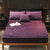 Anyhouz Mattress Cover Dark Purple Double Size Crystal Velvet Thicken Quilted Warm Soft Plush Bed Sheet