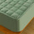 Anyhouz Mattress Cover Green Double Size Waterproof Quilted Fitted Bed Sheet