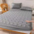 Anyhouz Mattress Cover Floral Gray Double Size Waterproof Quilted Fitted Bed Sheet