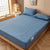 Anyhouz Mattress Cover Blue Double Size Pure Cotton Soft Quilted Bed Sheet Anti-bacterial Protector Cover