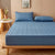 Anyhouz Mattress Cover Blue Double Size Pure Cotton Soft Quilted Bed Sheet Anti-bacterial Protector Cover