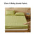 Anyhouz Mattress Cover Green Double Size Pure Cotton Soft Quilted Bed Sheet Anti-bacterial Protector Cover