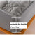 Anyhouz Mattress Cover Gray Double Size Waterproof Quilted Fitted Bed Sheet