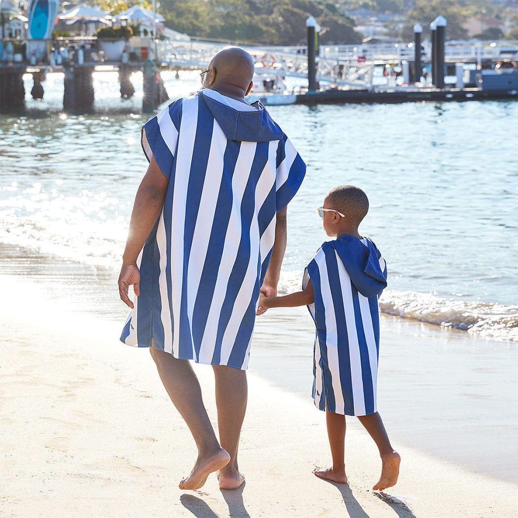 Dock & Bay Adult Poncho Hooded Towel | Cabana Collection | Whitsunday Blue S-1954802357653082113