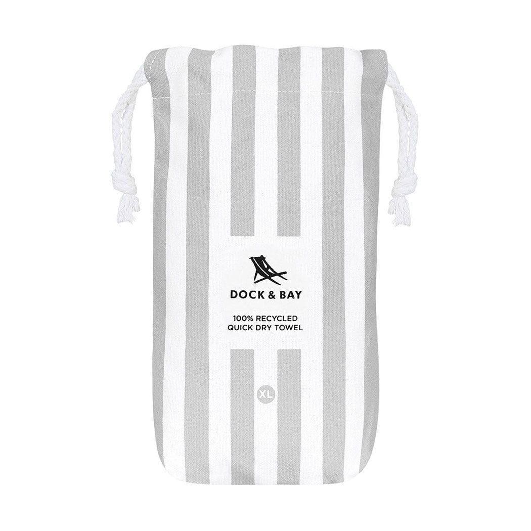 Dock & Bay Beach Towel Cabana Collection XL | Quick Dry | Goa Grey-1954802352871575553