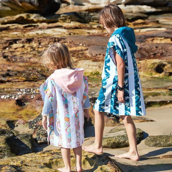 Dock &amp; Bay KIDS Poncho Hooded Towel - Cool Camo XS (2-4yrs)-1954802359729262593