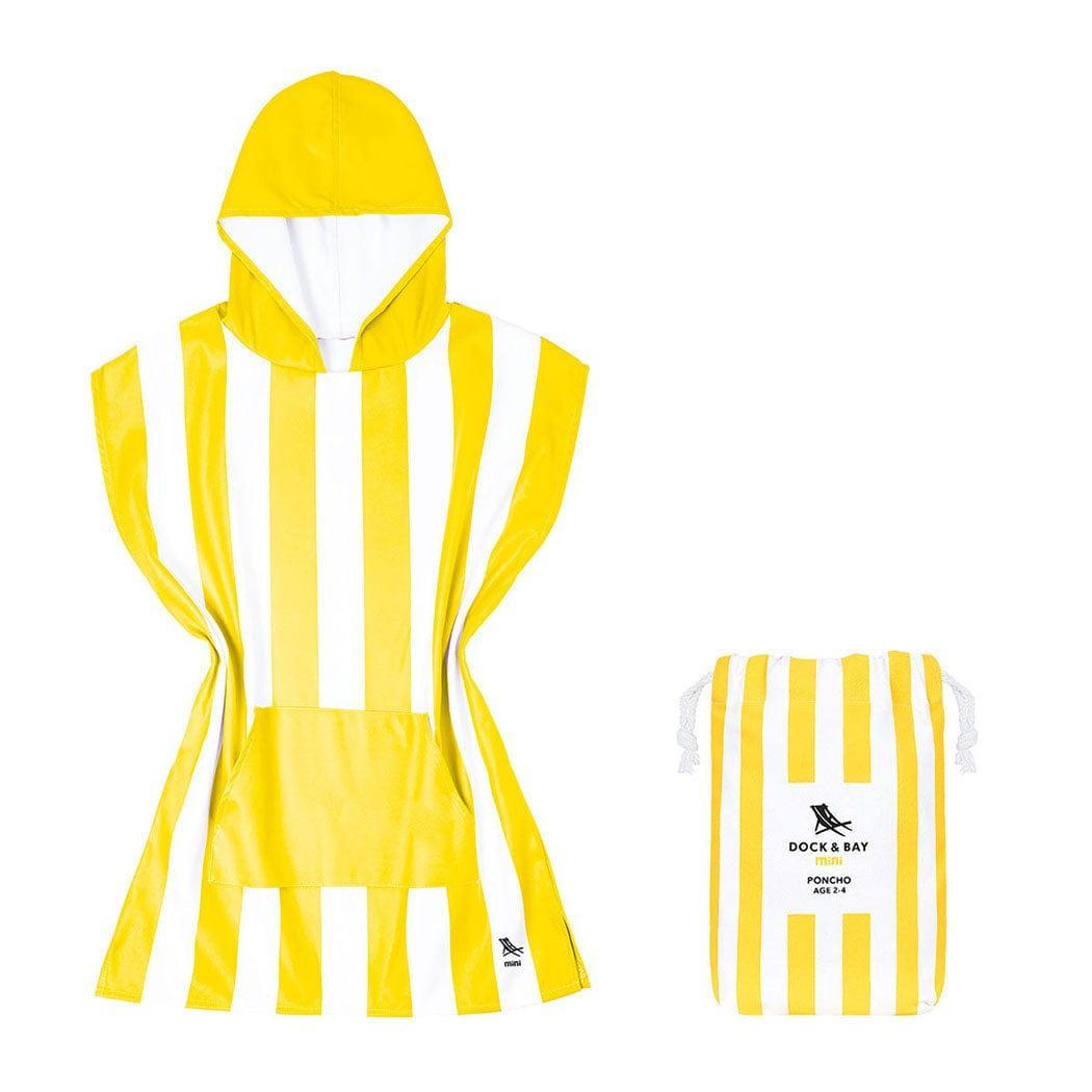 Dock & Bay KIDS Poncho Hooded Towel -Mini Cabana Collection-Boracay Yellow XS (2-4yrs)-1954802359351775232