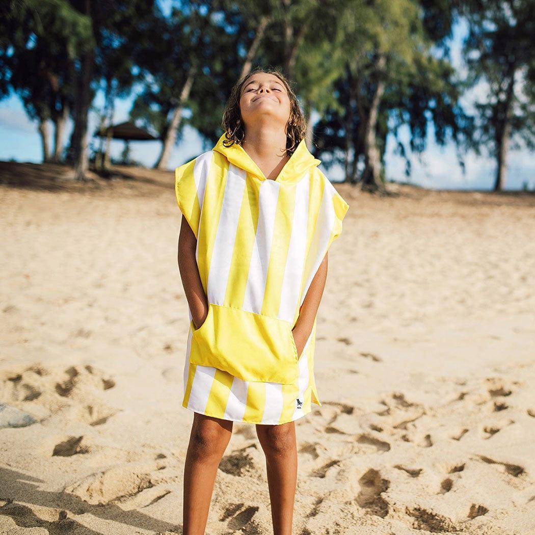 Dock & Bay KIDS Poncho Hooded Towel -Mini Cabana Collection-Boracay Yellow XS (2-4yrs)-1954802359355969536