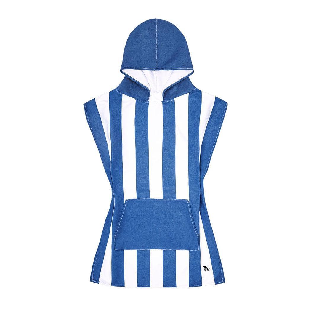 Dock & Bay KIDS Poncho Hooded Towel -Mini Cabana Collection-Whitsunday Blue M (8-10yrs)-1954802358210924549