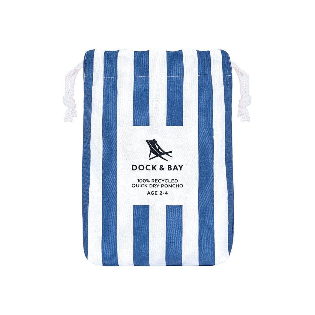 Dock & Bay KIDS Poncho Hooded Towel -Mini Cabana Collection-Whitsunday Blue M (8-10yrs)-1954802358210924550