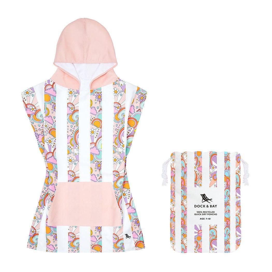 Dock & Bay KIDS Poncho Hooded Towel - Pink Power XS (2-4yrs)-1910112413630468096