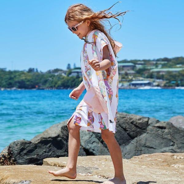 Dock & Bay KIDS Poncho Hooded Towel - Pink Power XS (2-4yrs)-1910112413630468097