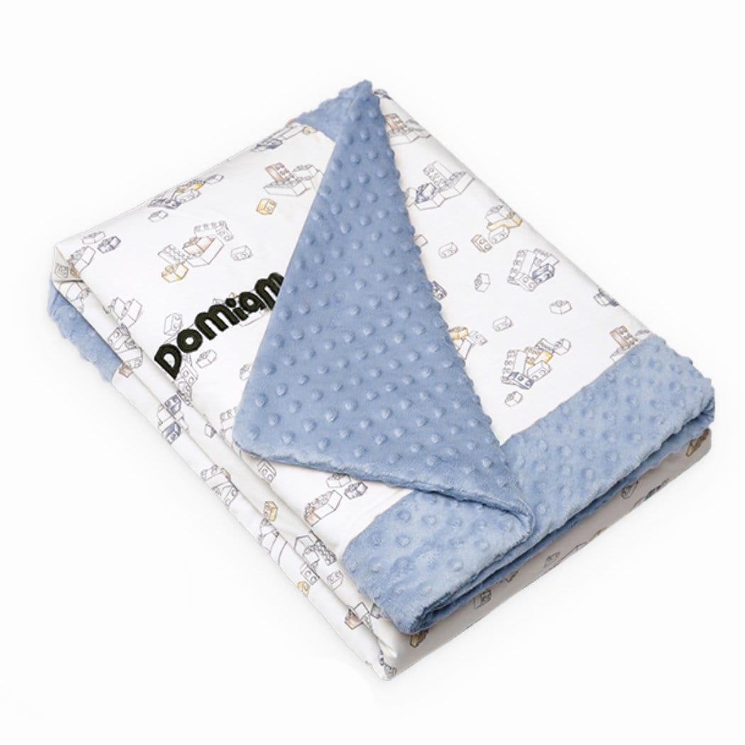 Domimia Thick Padded Minky Cotton Kids Blanket - 2.5 tog Wildflower Boquet-1954803060542935047