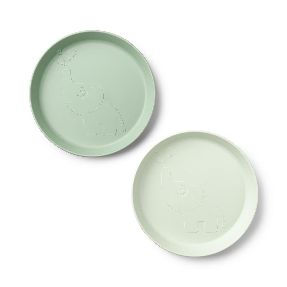 Done by Deer Kiddish Raffi Plate 2 Pack-Green-1910112381908946945