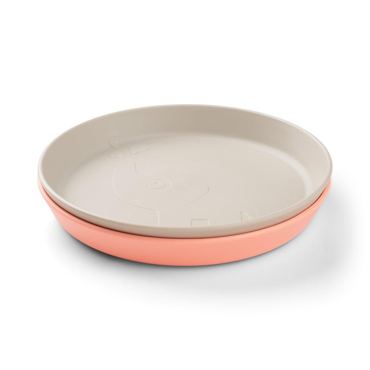 Done by Deer Kiddish Raffi Plate 2 Pack-Sand &amp; Coral-1910112382206742528