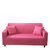 Anyhouz 4 Seater Sofa Cover Plain Rose Red Style and Protection For Living Room Sofa Chair Elastic Stretchable Slipcover