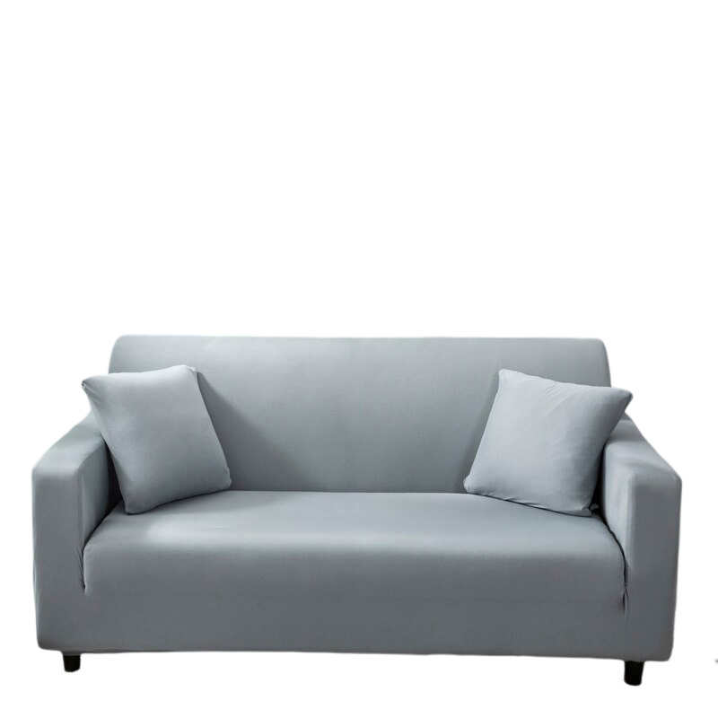 Anyhouz 4 Seater Sofa Cover Plain Ash Grey Style and Protection For Living Room Sofa Chair Elastic Stretchable Slipcover