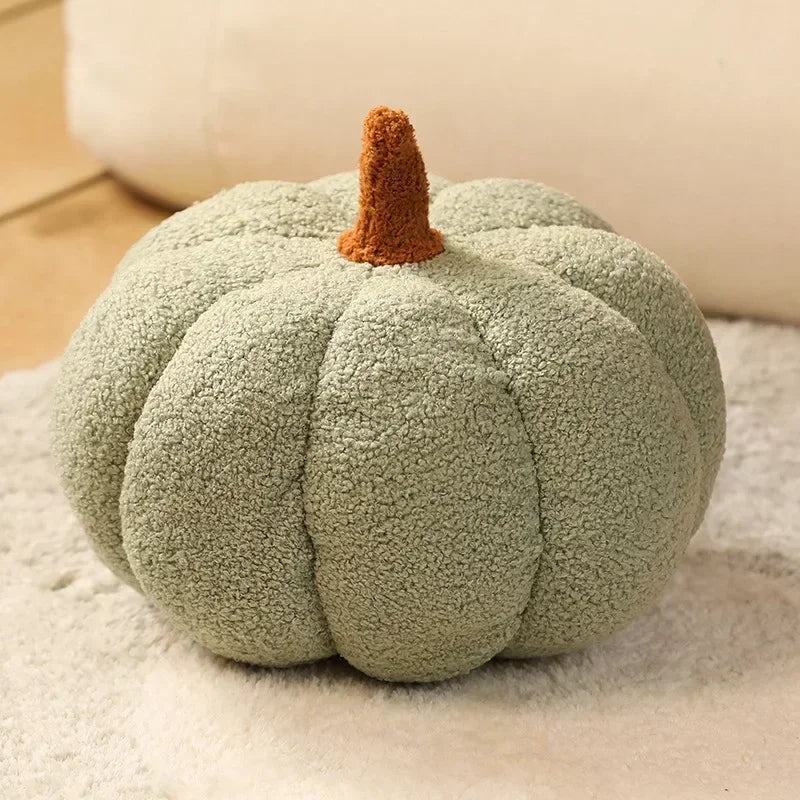 Anyhouz Throw Pillows Light Green Lamb Fleece Pumpkin Plush Toys for Home Decor Throw Pillow Living Room Bedroom 20cm