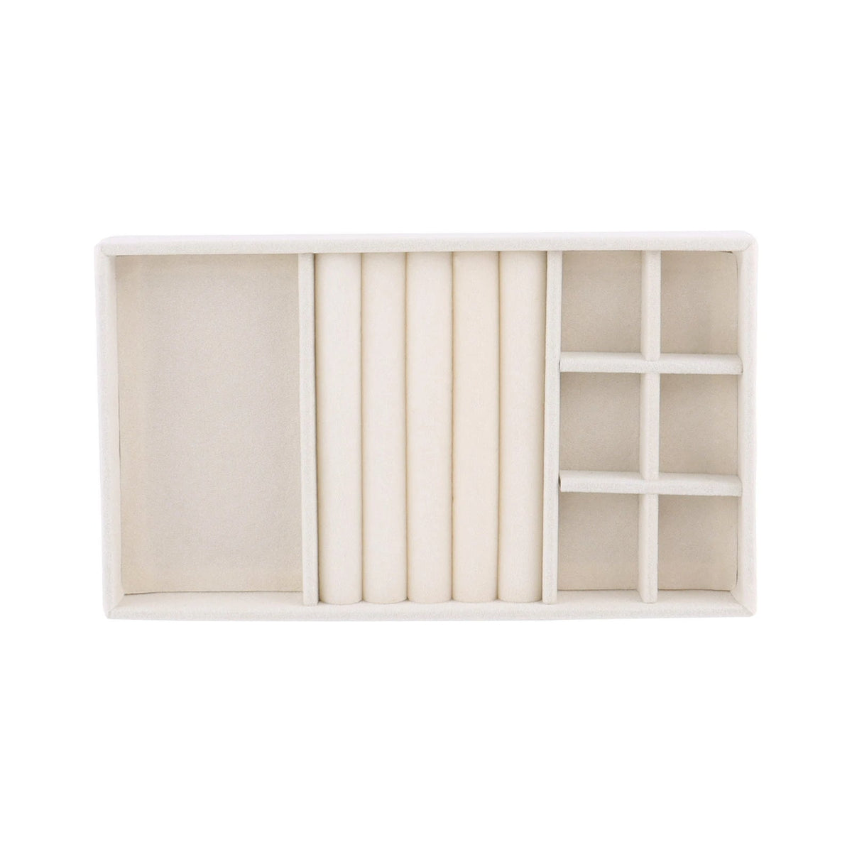 Anyhouz Jewelry Storage Beige Design F Display Tray Drawer Storage Jewellery Holder For Ring Earrings Necklace Bracelet
