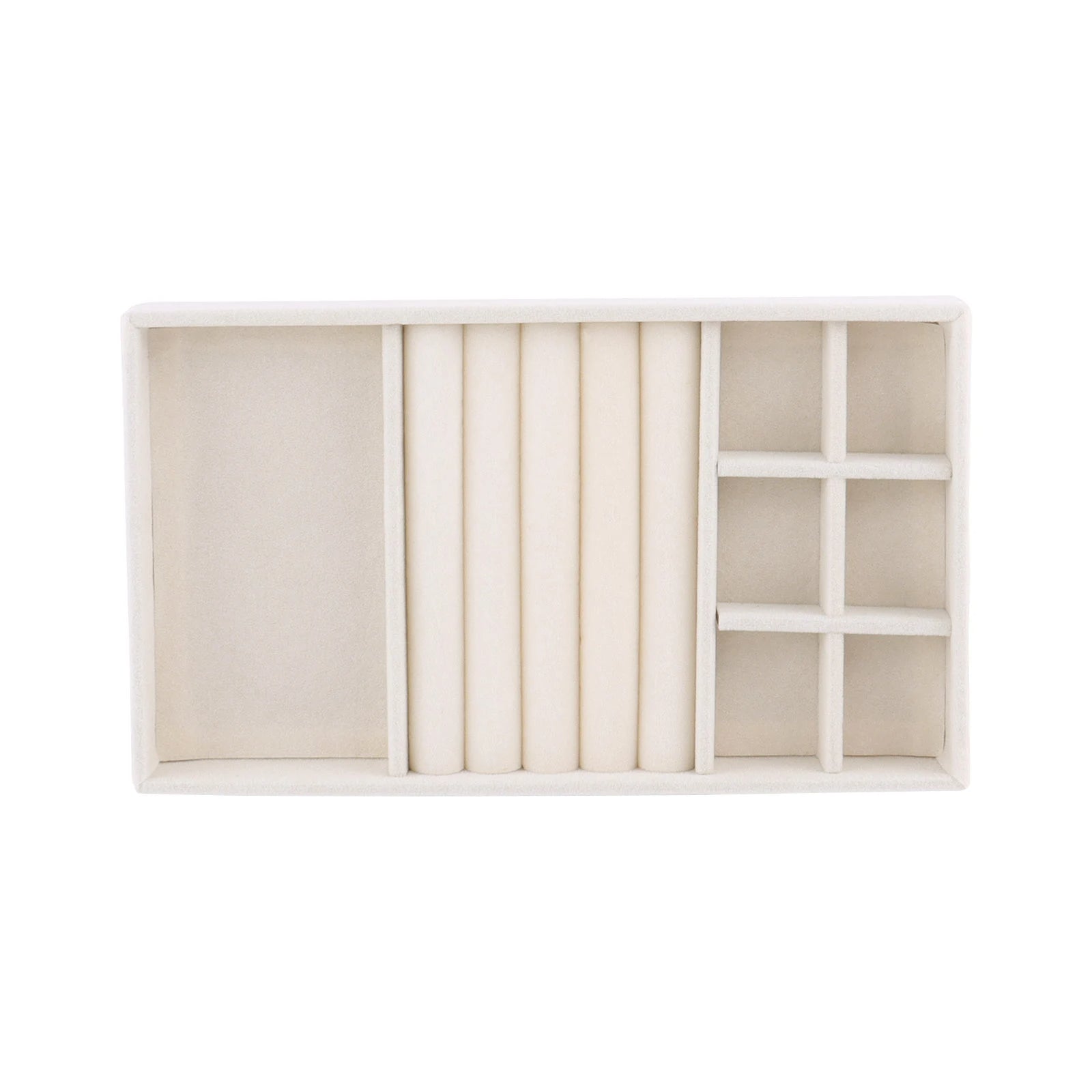Anyhouz Jewelry Storage Beige Design F Display Tray Drawer Storage Jewellery Holder For Ring Earrings Necklace Bracelet