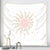 Anyhouz Tapestry Pink Sun and Moon Dance 95x70cm Psychedelic Scene Art Hippie Bohemian Decorative Sheet