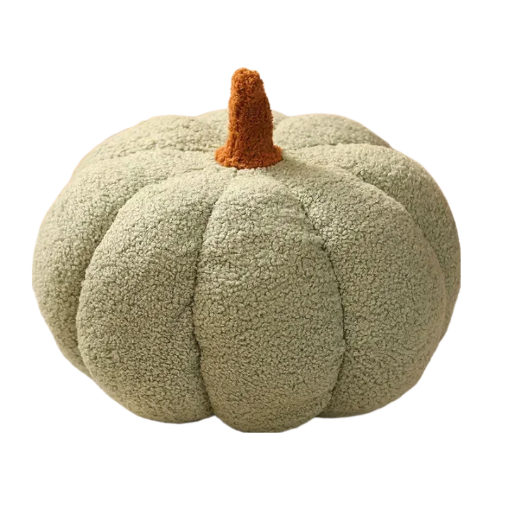 Anyhouz Throw Pillows Light Green Lamb Fleece Pumpkin Plush Toys for Home Decor Throw Pillow Living Room Bedroom 20cm