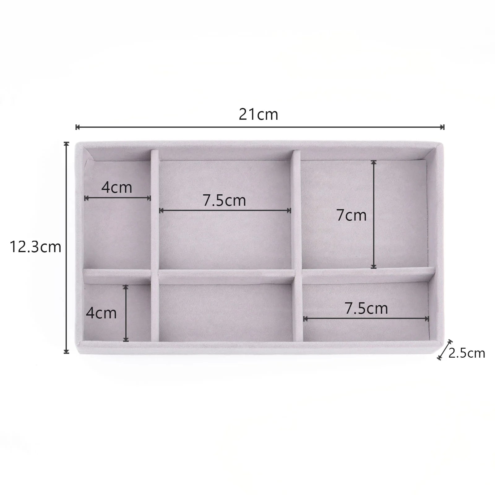 Anyhouz Jewelry Storage Grey Design D Display Tray Drawer Storage Jewellery Holder For Ring Earrings Necklace Bracelet