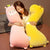 Anyhouz Side Sleeping Body Pillow Yellow Giraffe Lovely Cartoon Animal Soft Cozy Throw Long Pillows 100cm