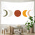 Anyhouz Tapestry Curve Lines 230x180cm Psychedelic Scene Art Hippie Bohemian Decorative Sheet