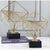 Anyhouz 31cm Rubik Cube Tabletop Home Decor Modern Art Living Room Display House Decorative Crafts Metal Ornaments with Marble Base