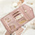 Anyhouz Jewelry Storage Foldable Case Pink XS Portable for Journey Earrings Rings Diamond s Brooches Storage Bag