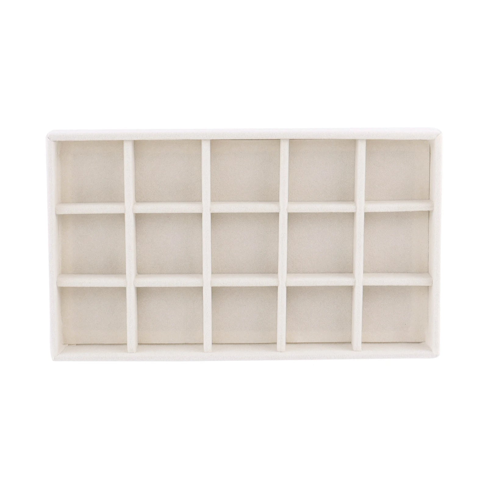 Anyhouz Jewelry Storage Beige Design E Display Tray Drawer Storage Jewellery Holder For Ring Earrings Necklace Bracelet
