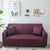 Anyhouz 1 Seater Sofa Cover Plain Bean Paste Red Style and Protection For Living Room Sofa Chair Elastic Stretchable Slipcover