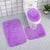 Anyhouz Bath Mat 3pc Purple Bathroom Silk Tie-Dye Toilet Soft Non Slip Rug Shower Carpets Toilet Lid Cover Floor Mats for Hallway