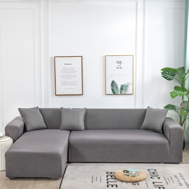 Anyhouz 2 Seater Sofa Cover Plain Apple Green Style and Protection For Living Room Sofa Chair Elastic Stretchable Slipcover