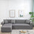 Anyhouz 3 Seater Sofa Cover Plain Apple Green Style and Protection For Living Room Sofa Chair Elastic Stretchable Slipcover
